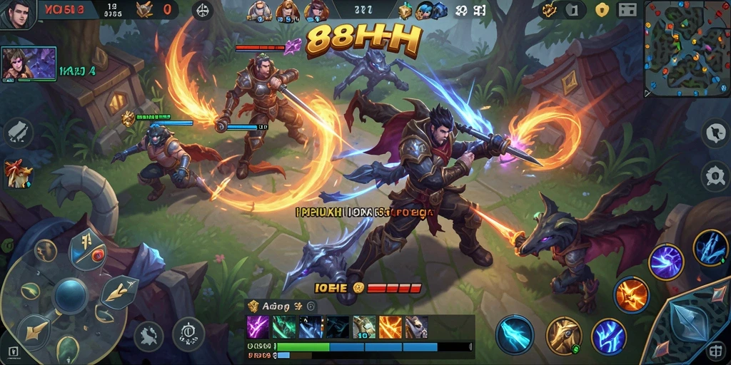 Screenshot menampilkan pertempuran seru di arena 8HHH.