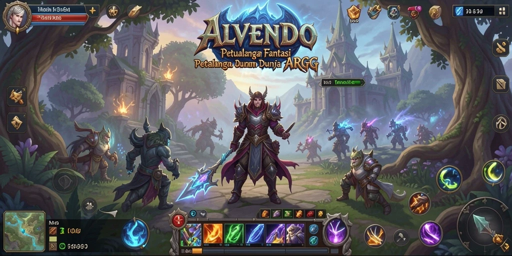 Tampilan gameplay seru di dunia fantasi ALVENDO.