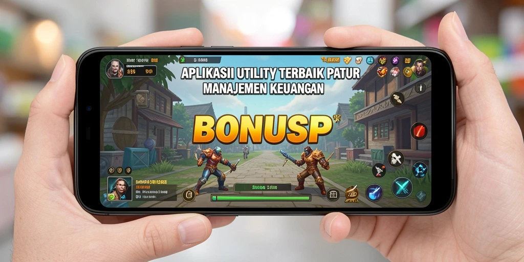 Tangkapan layar utama BONUSRP menunjukkan fitur manajemen keuangan yang efisien.