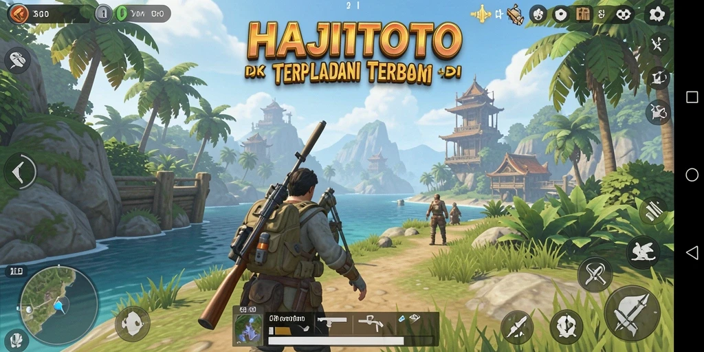 Gameplay HAJITOTO menampilkan petualangan di dunia terbuka yang luas.